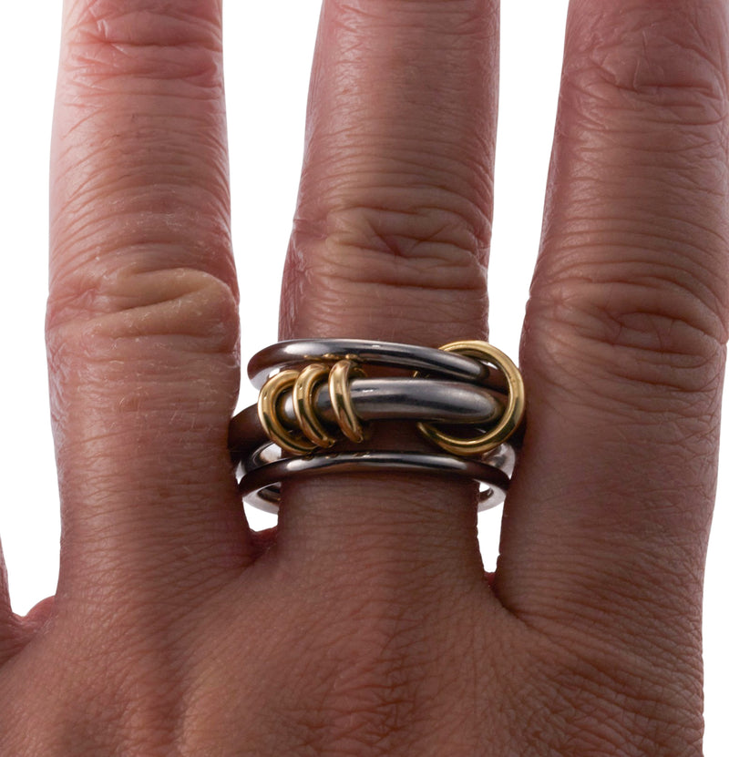 Spinelli Kilcollin Gold Set of Three Linked Ring