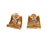 Seidengang Athena Diamond Gold Platinum Hoop Earrings