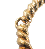 David Webb Hammered Link Gold Necklace