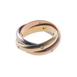 Cartier Trinity Diamond Gold Rolling Band Ring