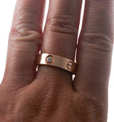 Cartier Love Rose Gold 3 Diamond Band Ring