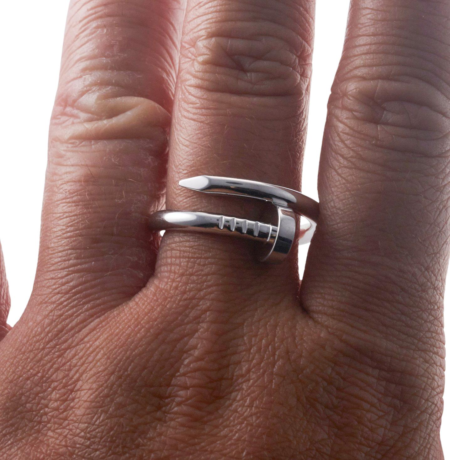 Cartier Juste Un Clou White Gold Ring Classic Model