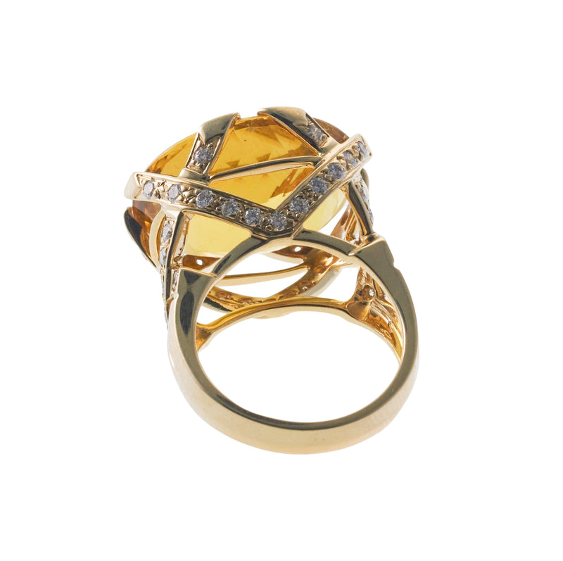 Tiffany & Co Paloma Picasso Citrine Diamond Gold Ring