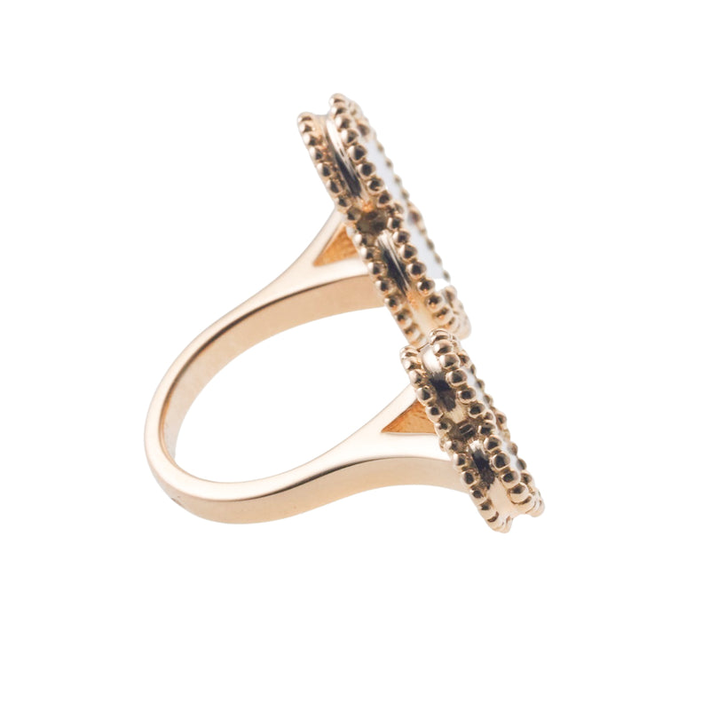 Van Cleef & Arpels Magic Alhambra Between the Finger Mother of Pearl Gold Ring