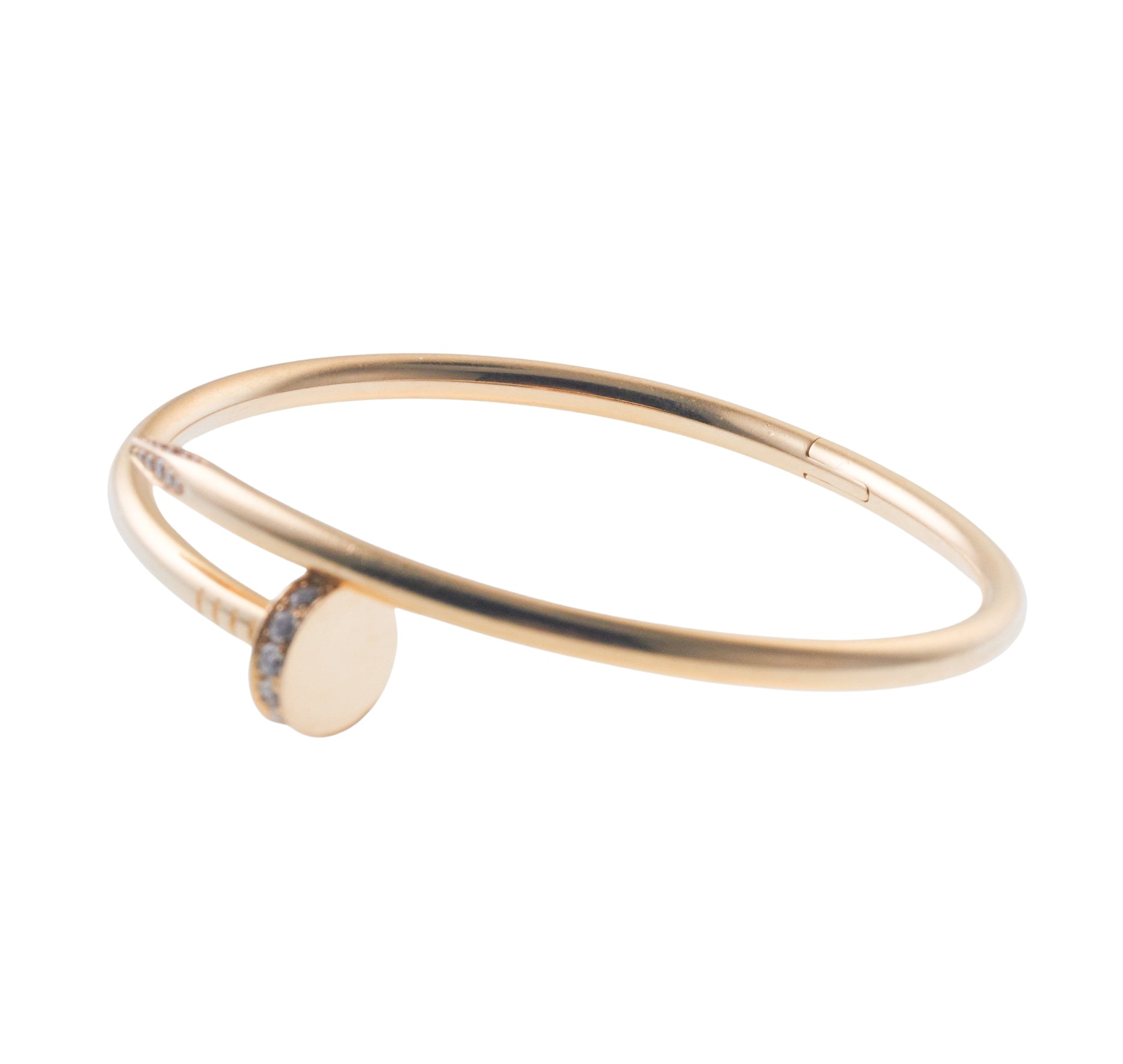 Cartier Juste Un Clou Yellow Gold Diamond Nail Bracelet Size 18