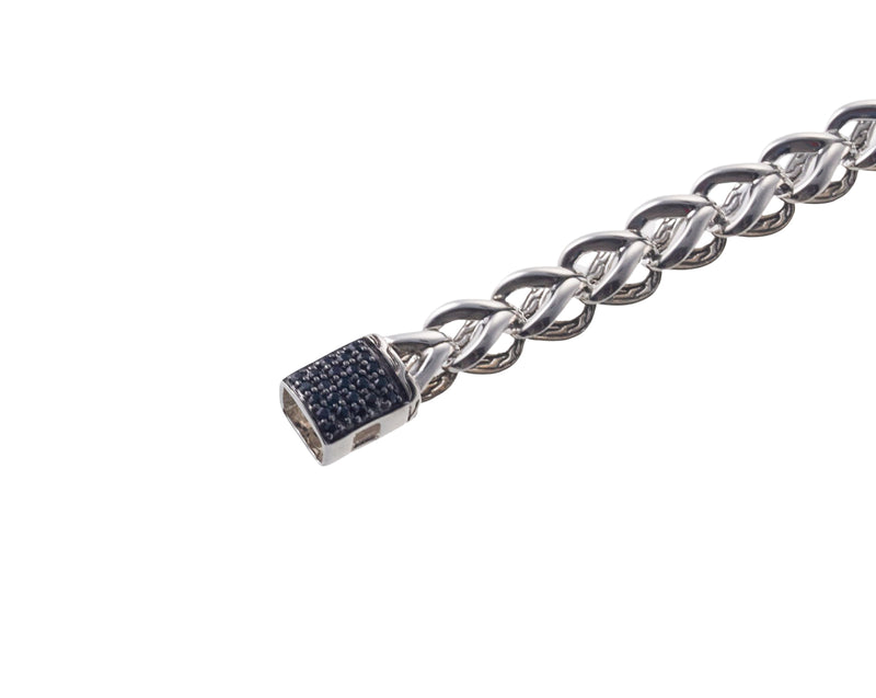 John Hardy Asli Black Sapphire Silver Chain Bracelet