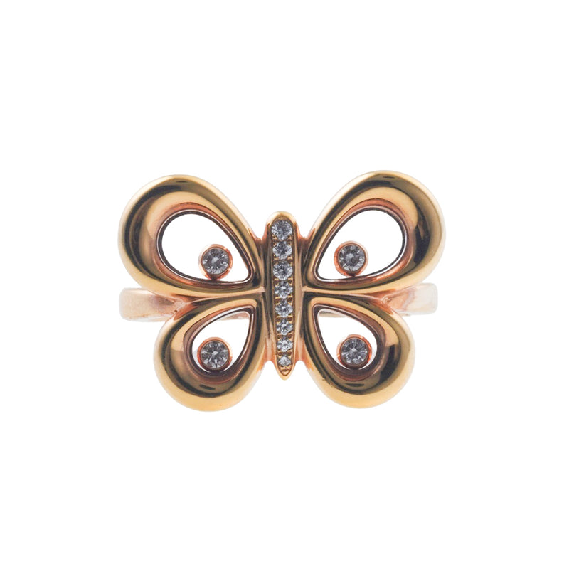 Chopard Happy Butterflies Diamond Rose Gold Ring