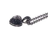 Chopard Black Diamond Gold Heart Pendant Necklace