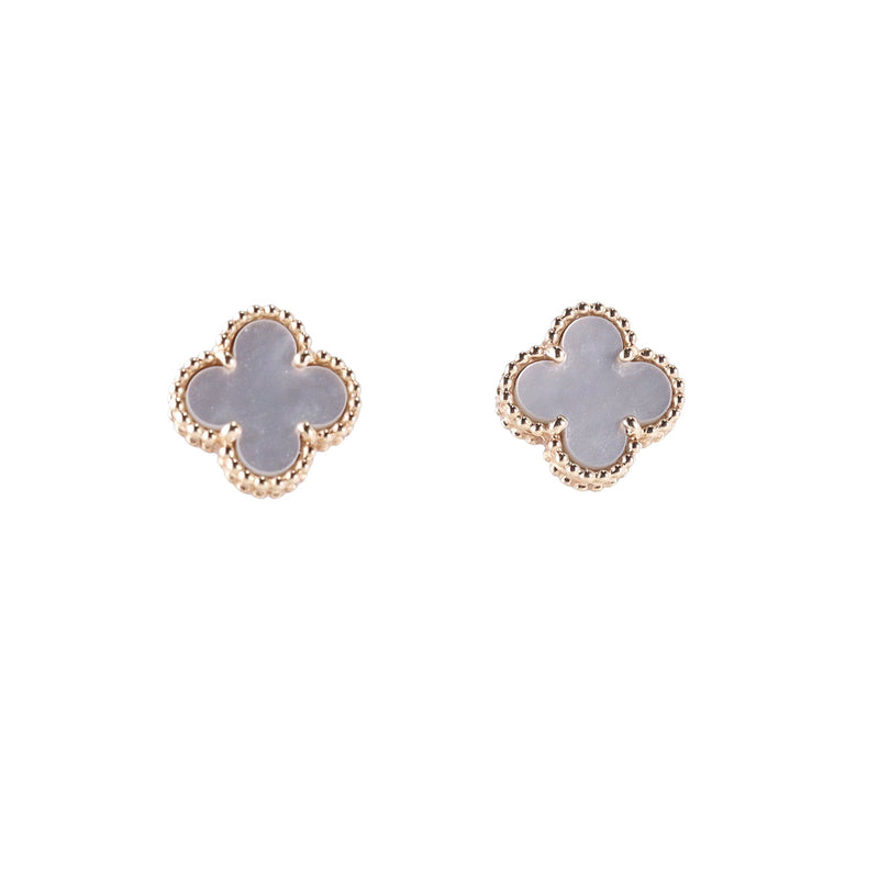 Van Cleef & Arpels Sweet Alhambra Mother of Pearl Gold Earrings
