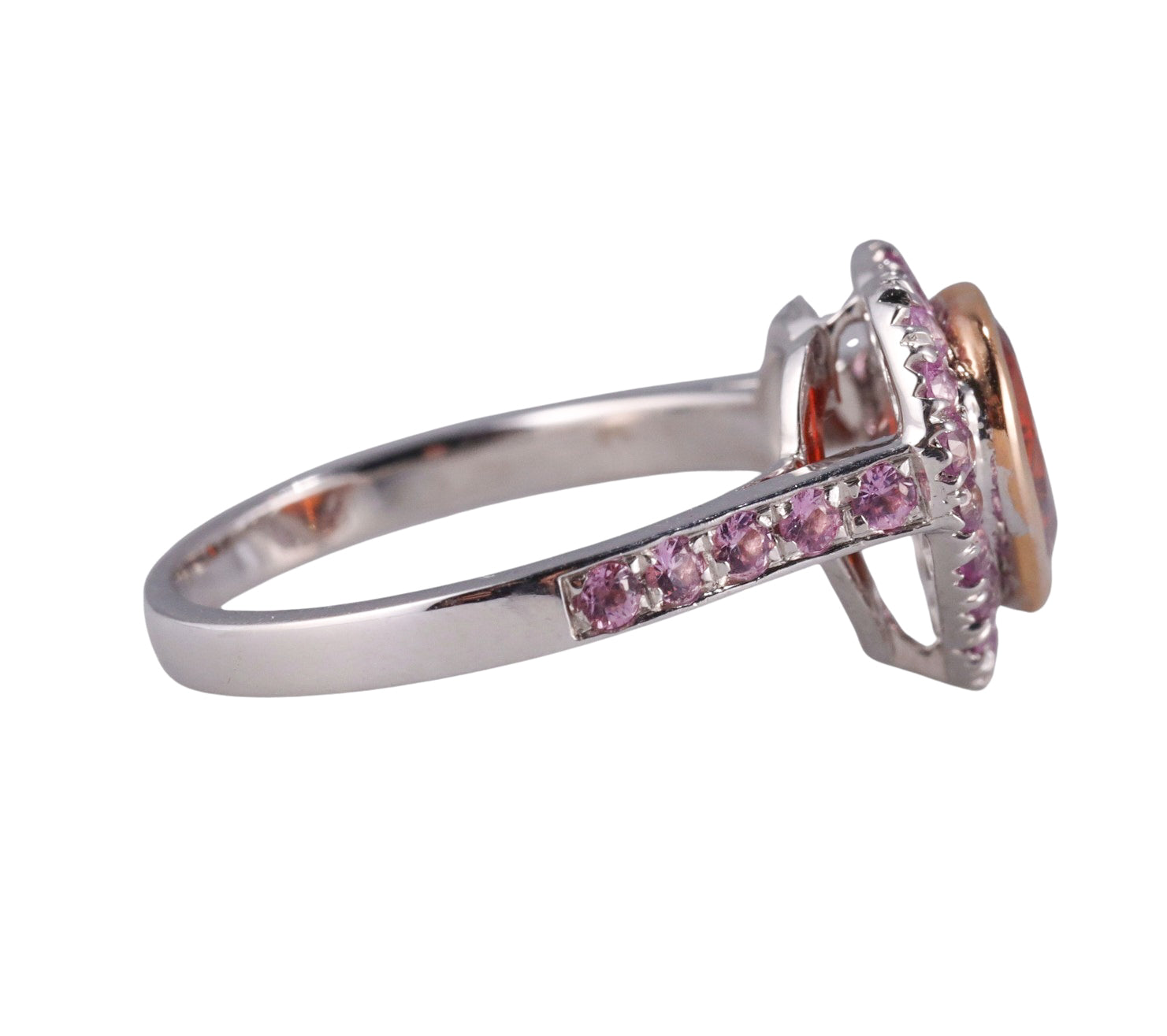 Nardi Gold Madeira Citrine Pink Sapphire Heart Ring
