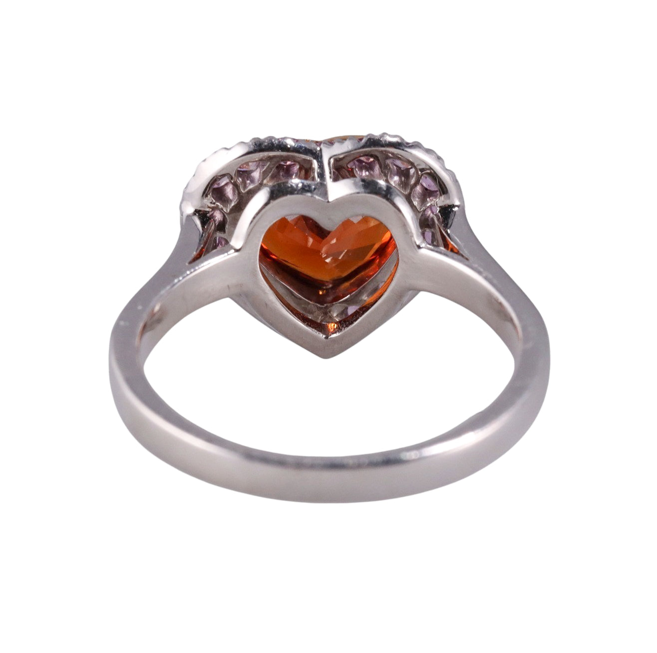 Nardi Gold Madeira Citrine Pink Sapphire Heart Ring
