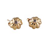 Tiffany & Co Gold Diamond Flower Earrings Necklace Set