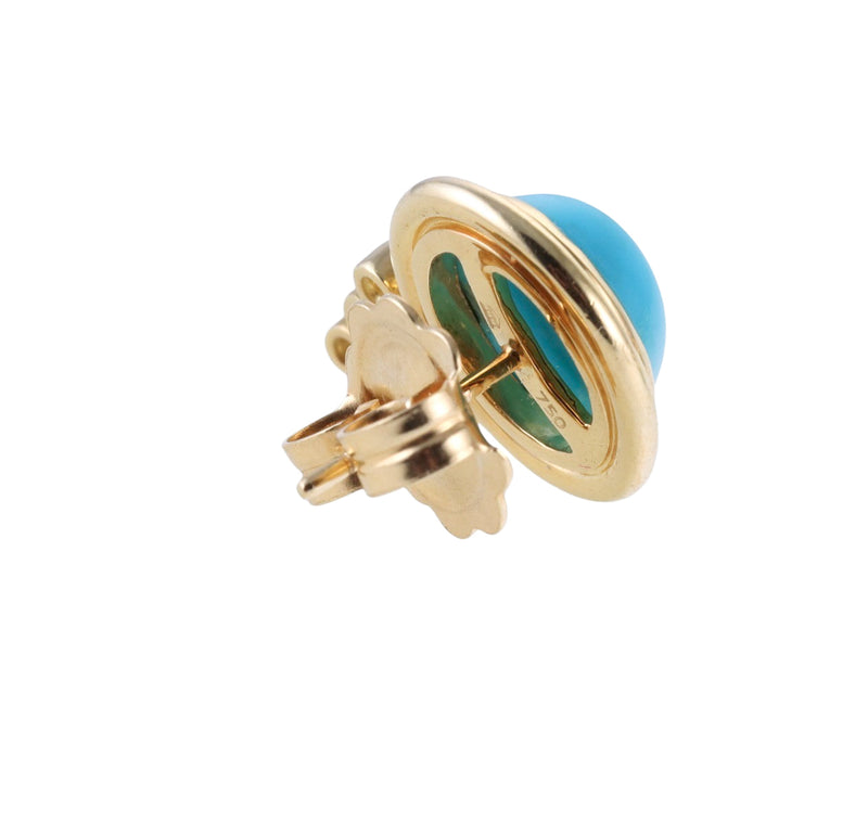 Temple St. Clair Turquoise Diamond Gold Earrings