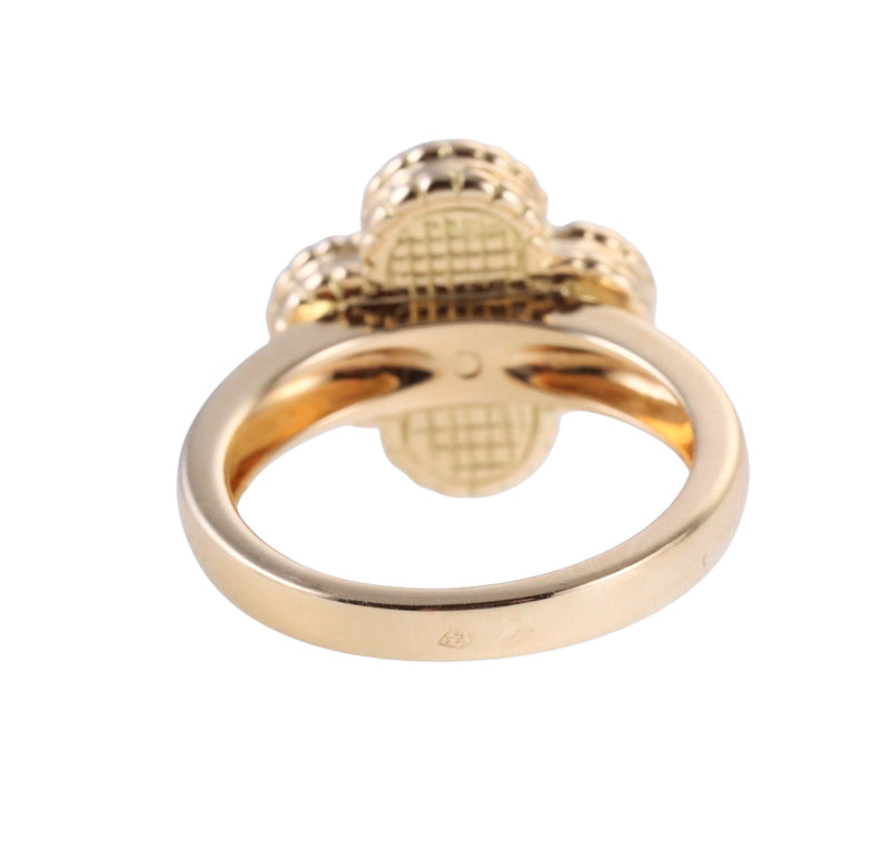 Van Cleef & Arpels Vintage Alhambra Carnelian Diamond Gold Ring