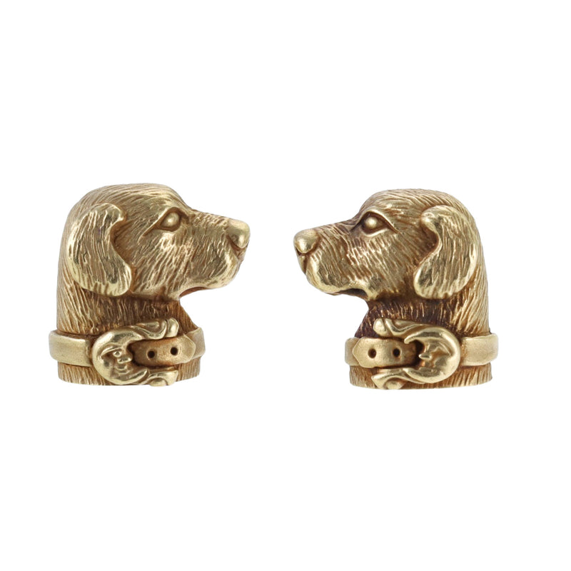 Kieselstein Cord Labrador Dog Gold Cufflinks