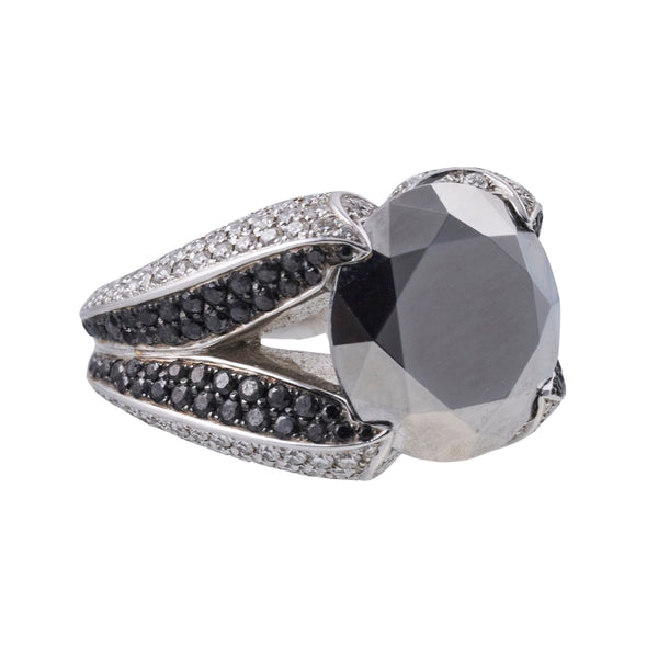 Chopard Black White Diamond Gold Ring