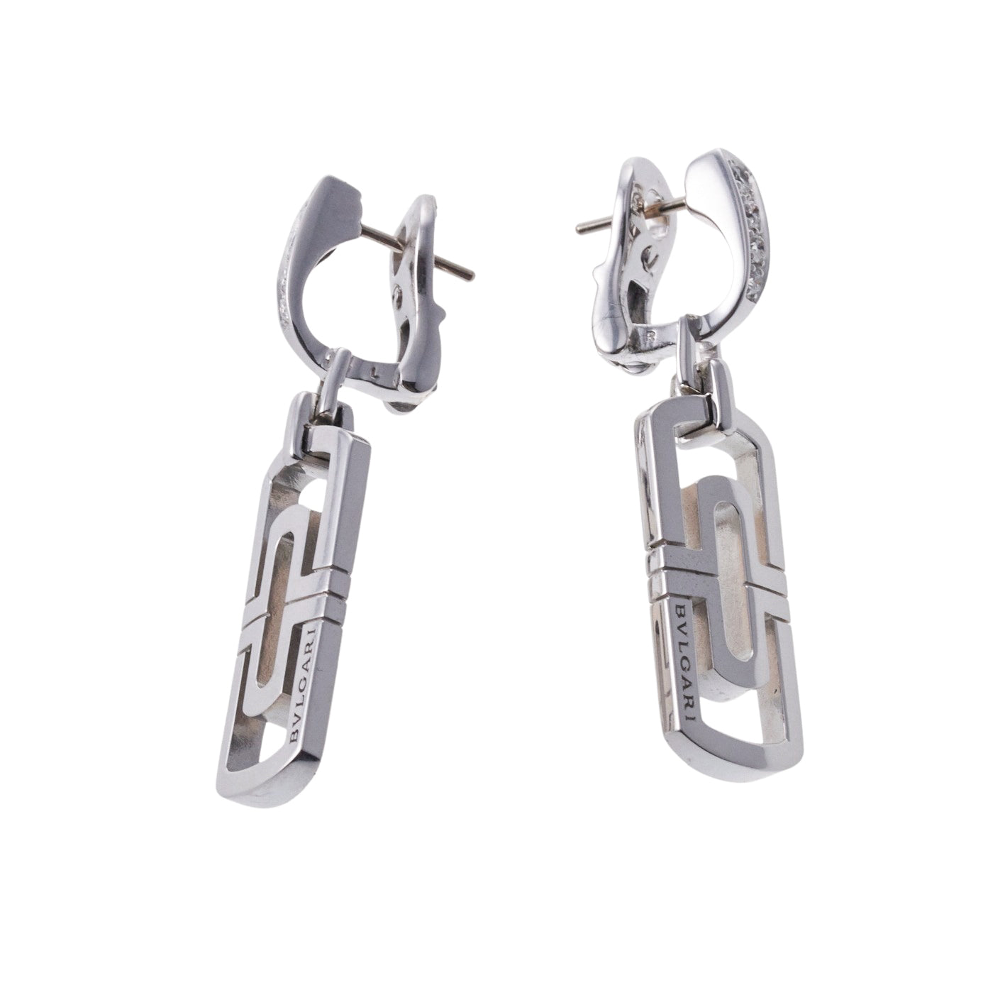 Bulgari Parentesi Diamond Gold Drop Earrings