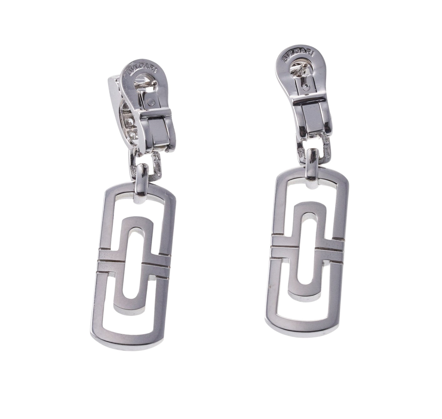 Bulgari Parentesi Diamond Gold Drop Earrings