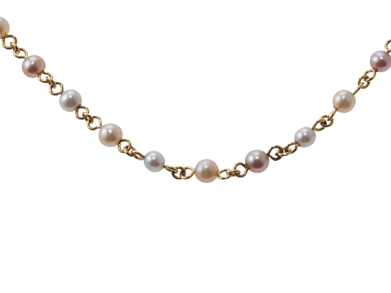 Mimi Milano Nagai Pearl Diamond Gold Choker Necklace