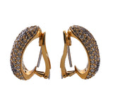 Roberto Coin Fantasia Fancy Diamond Flower Gold Earrings