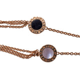 Bulgari Onyx Mother of Pearl Rose Gold Long Necklace