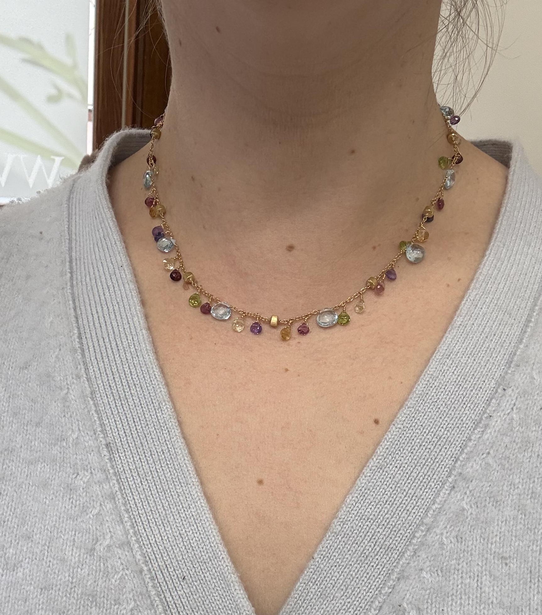 Marco Bicego Paradise Gemstone Gold Necklace