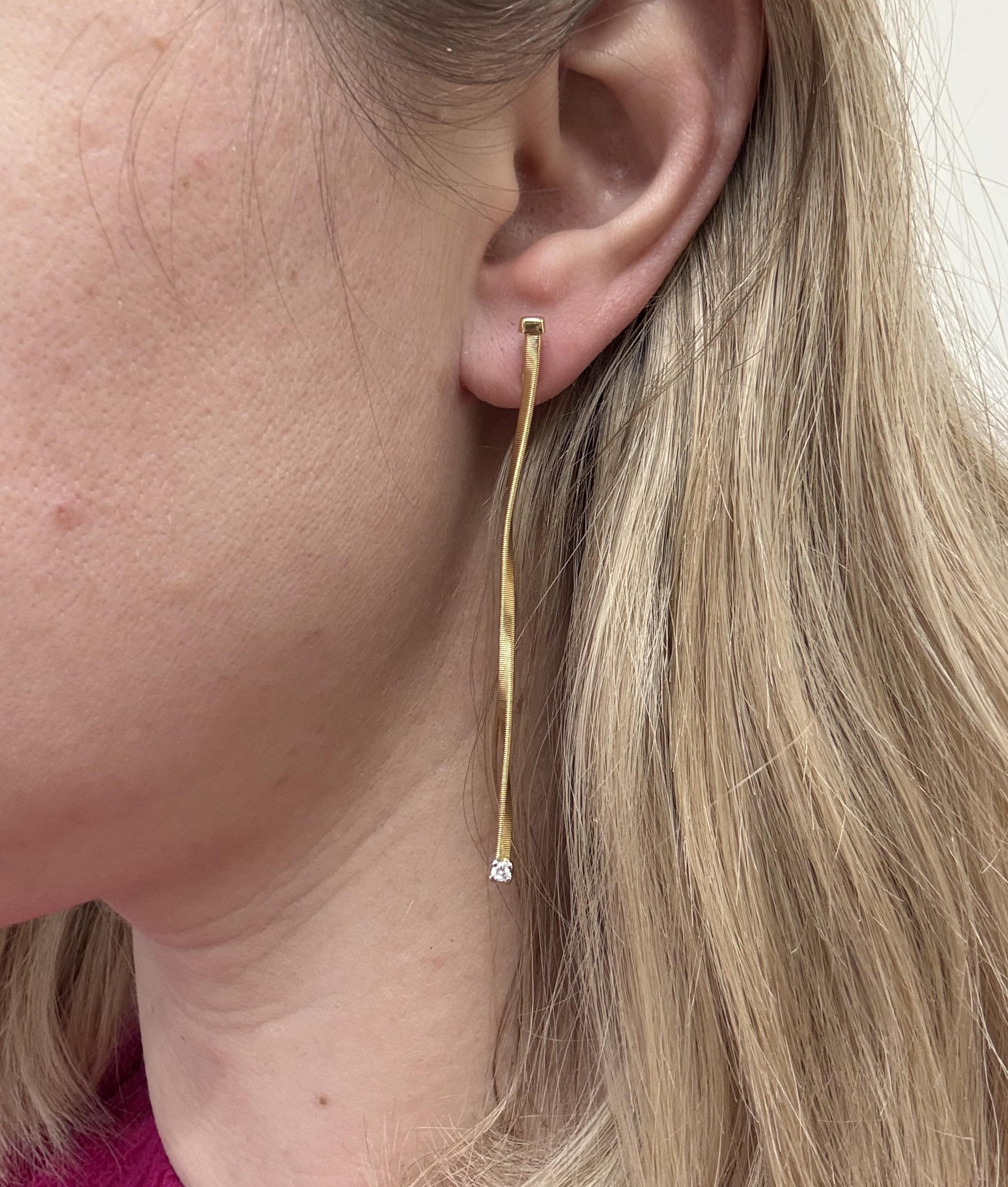 Marco Bicego Marrakech Gold Diamond Long Earrings