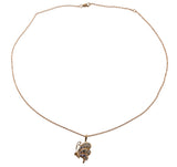 1.71ctw Fancy Diamond Gold Butterfly Pendant Necklace