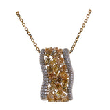 5.70ctw Fancy Diamond Gold Pendant Necklace