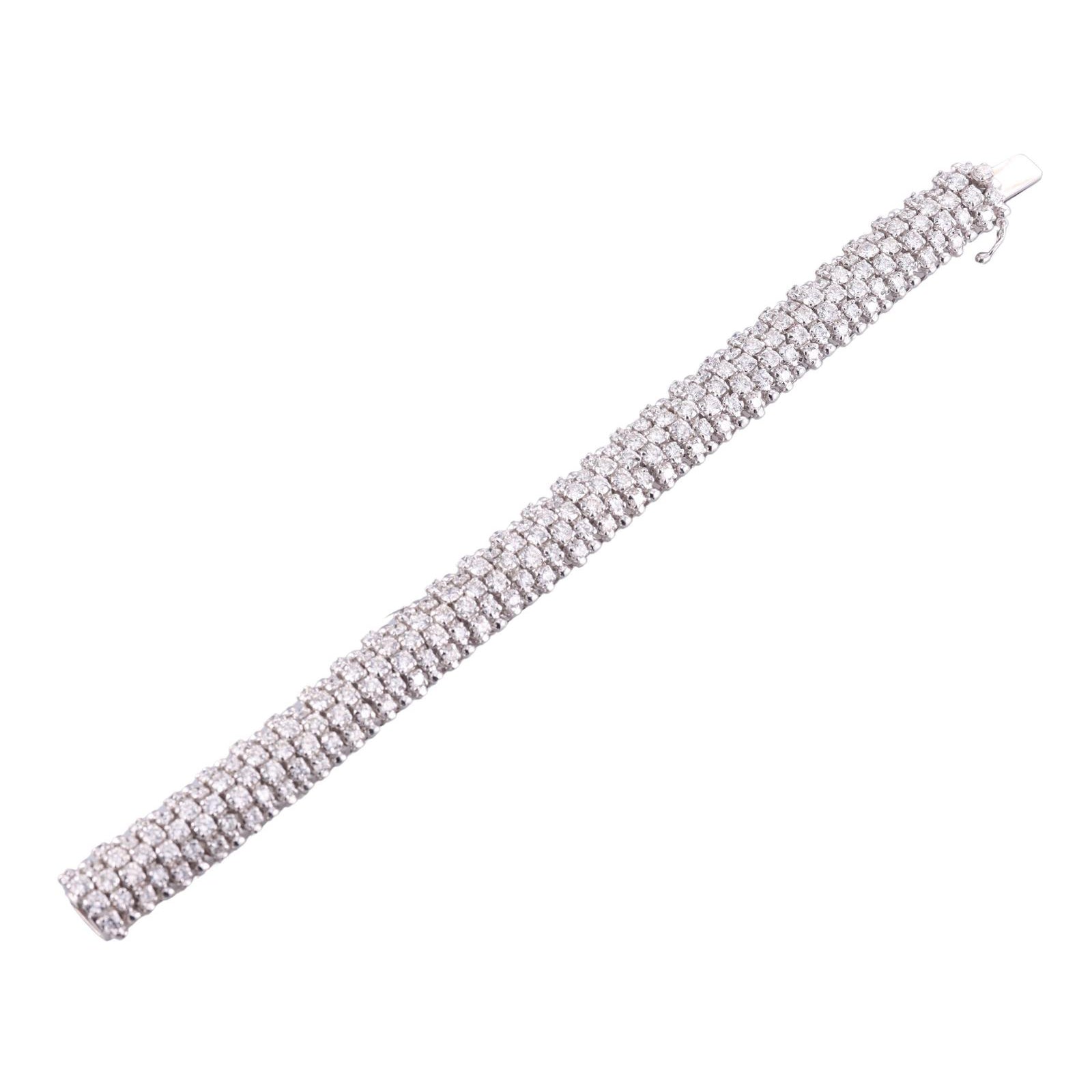 13 ctw Diamond Gold Italian Bracelet