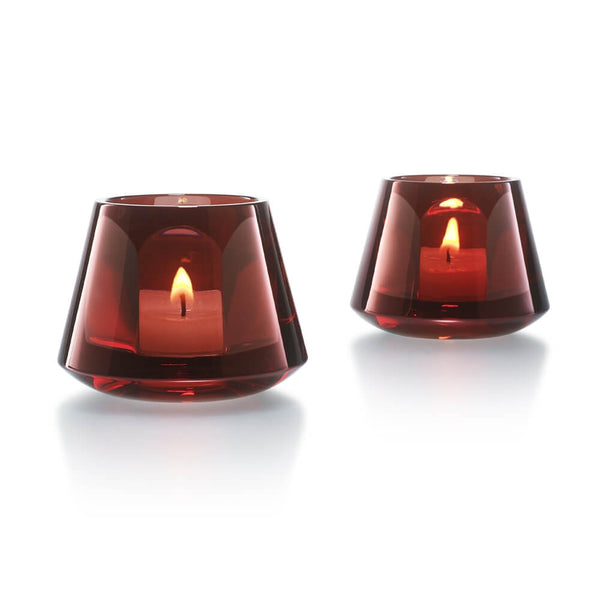2 Baccarat Baby Our Fire Red Candle Holder Set 2806329