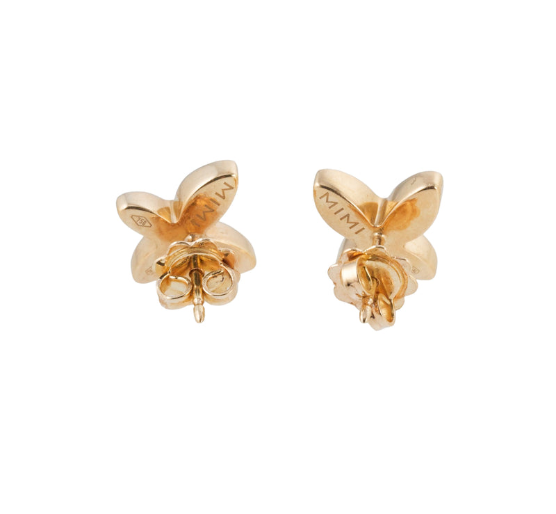 Mimi Milano Freevola Diamond Gold Butterfly Earrings