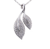 Mimi Milano Foglia Diamond Gold Leaf Pendant Necklace