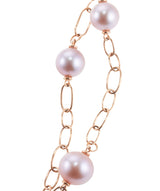 Mimi Milano Pearl Amethyst Heart Gold Station Necklace