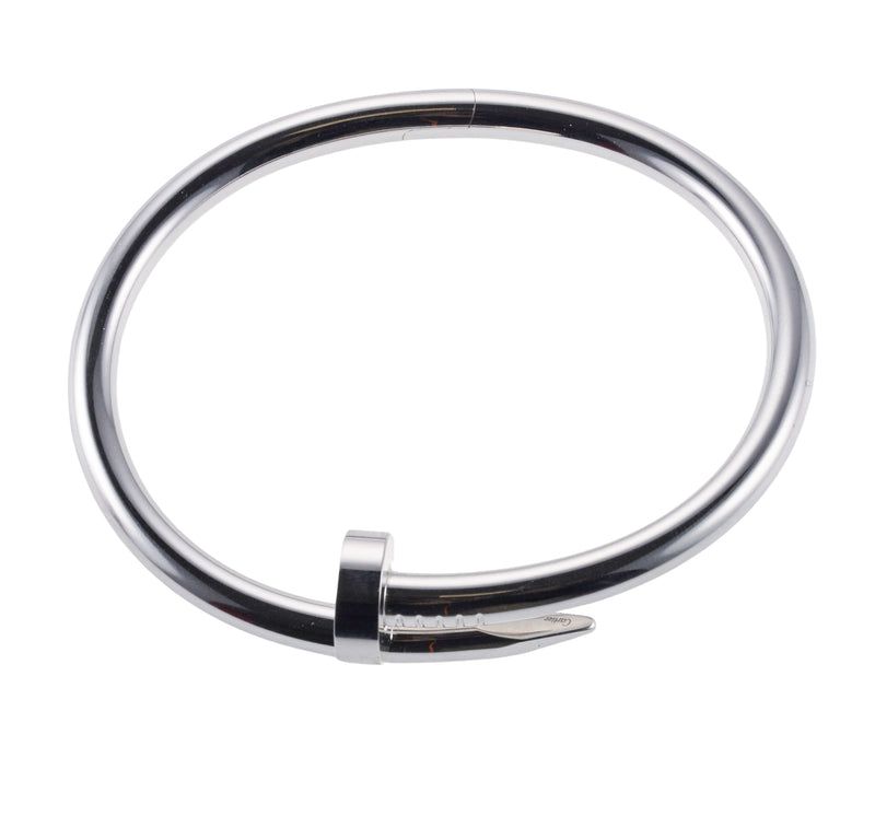 Cartier Nail bangle plain - SIlver - Instock in Pakistan for Rs. 13000.00 |  Luxe Closet by Mehreen