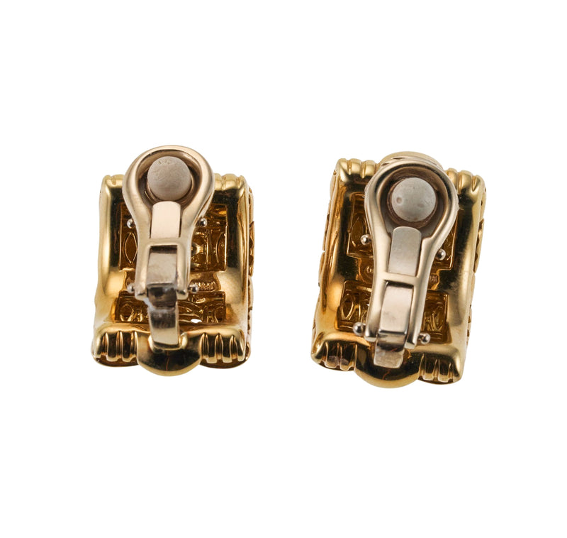 Roberto Coin Appassionata Gold Half Hoop Earrings
