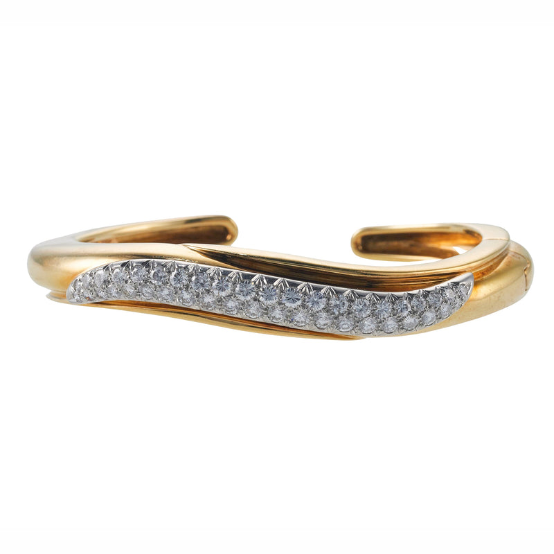 Marika Desert Gold Infinity Diamond Cuff Bracelet 3983 - J.L. Winters  Jewelers