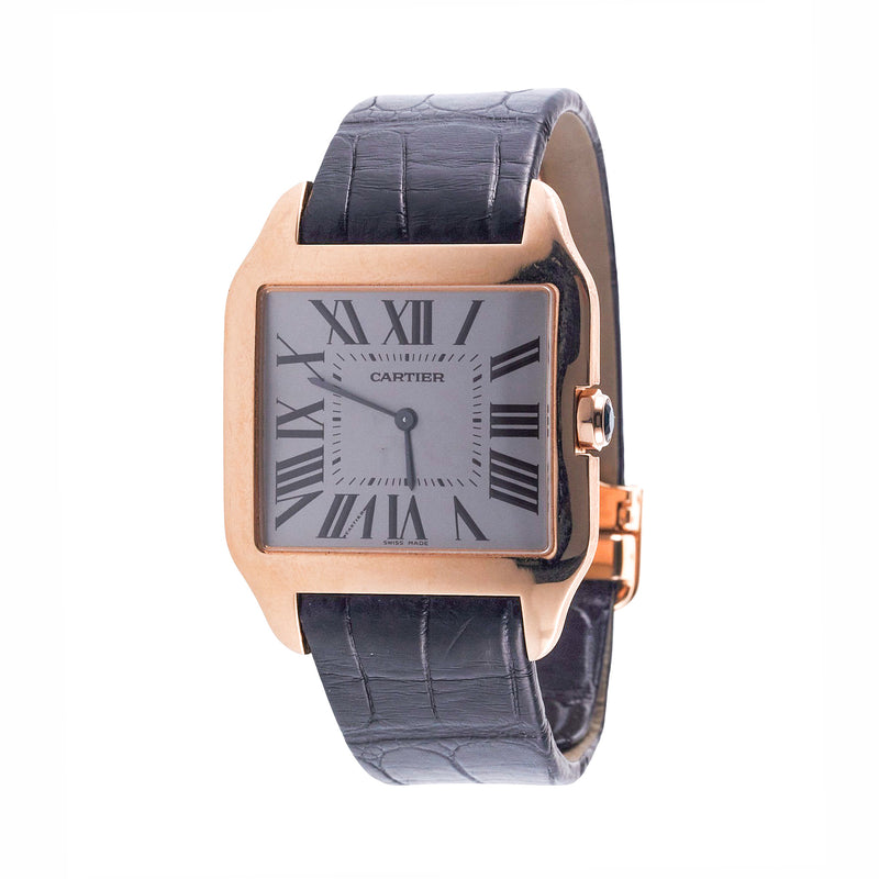 Cartier Santos Dumont 18k Rose Gold Manual Wind Watch 2650