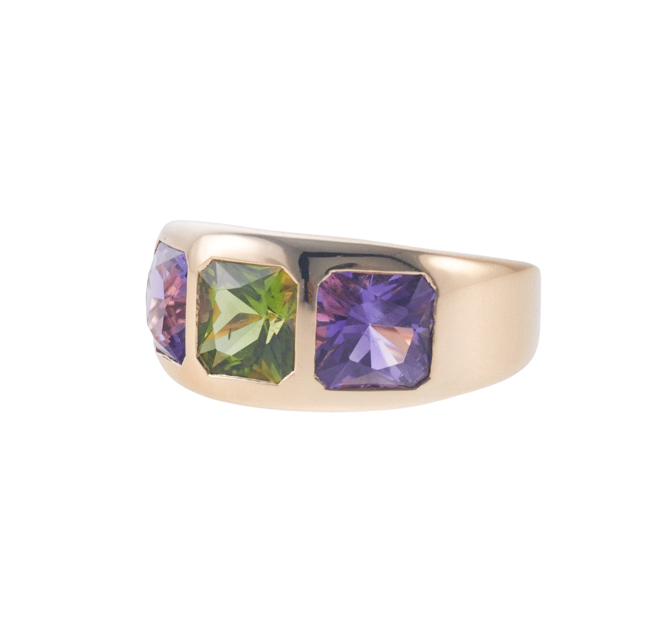 Van Cleef & Arpels Amethyst Peridot Gold Ring