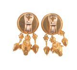 Lalaounis Etruscan Revival Gold Acorn Bull Earrings