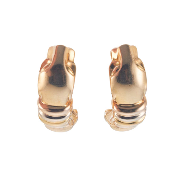 Cartier Panthere Cougar Gold Half Hoop Earrings