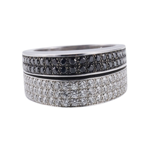 Chopard Black & White Diamond Gold Ring