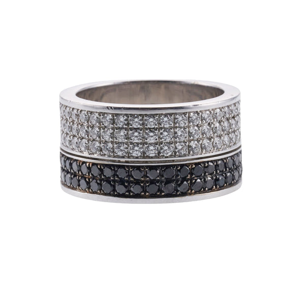 Chopard Black & White Diamond Gold Band Ring
