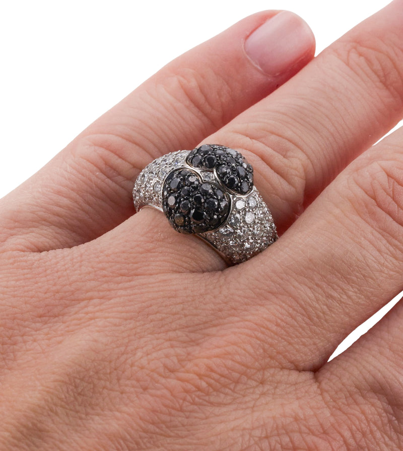 Chopard Black Diamond Gold Heart Ring