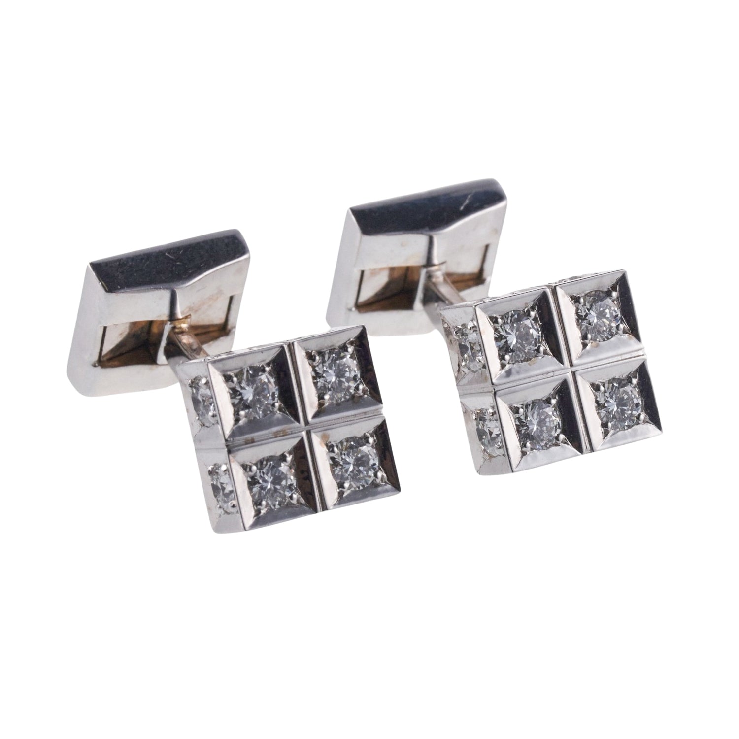 Mouawad Diamond Gold Cufflinks