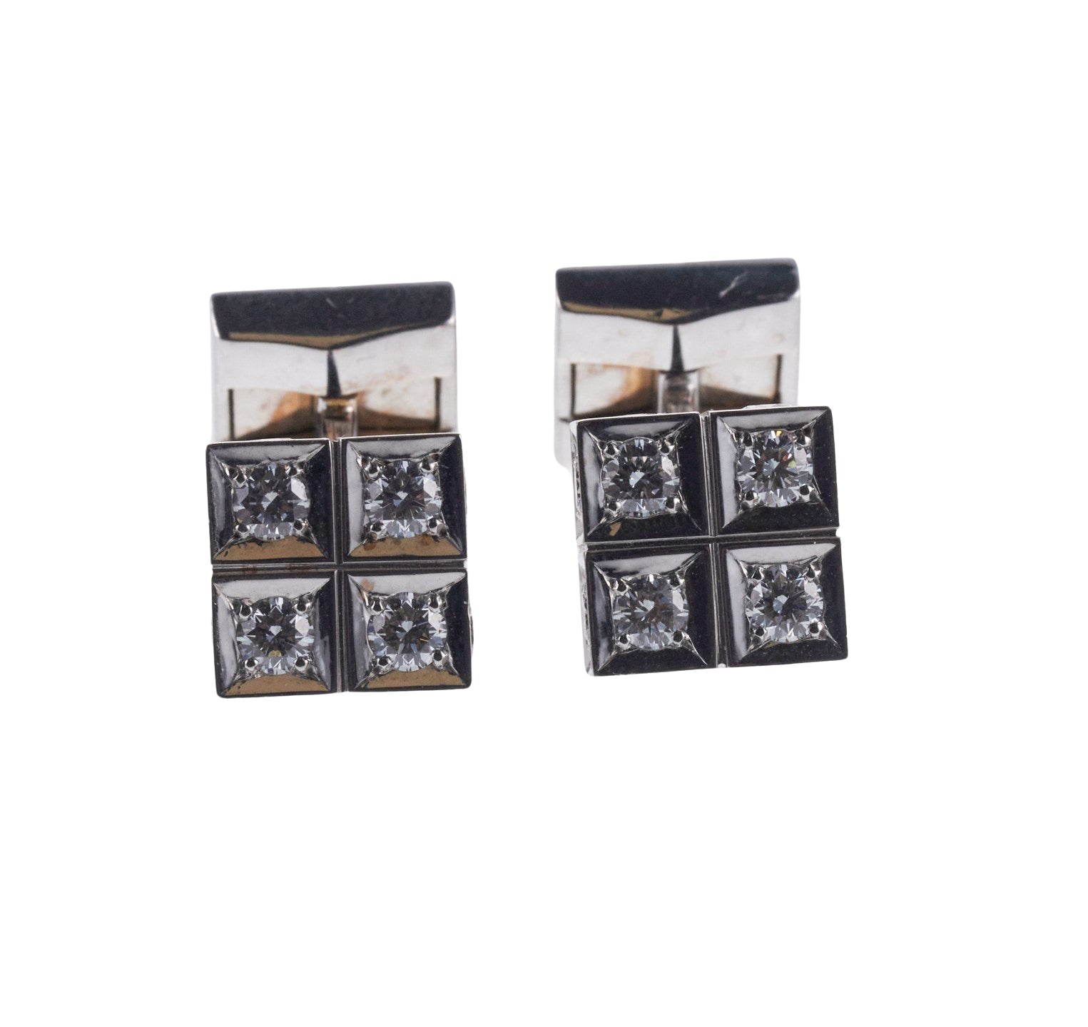 Mouawad Diamond Gold Cufflinks