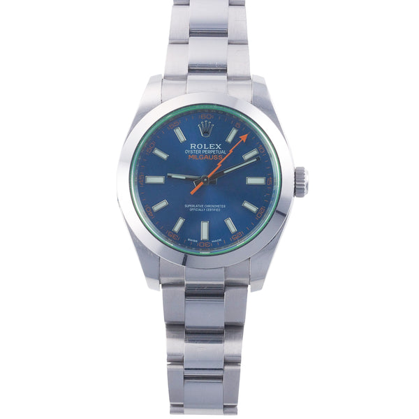 Rolex Milgauss Blue Dial Stainless Steel Automatic Watch 116400GV