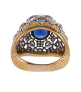 Buccellati 18k Gold Diamond Sapphire Cocktail Ring