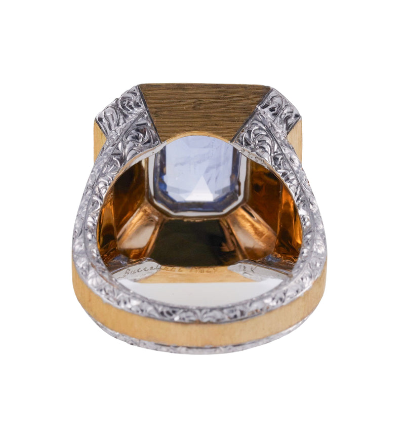 Buccellati 18k Gold 3.70ct Sapphire Ring