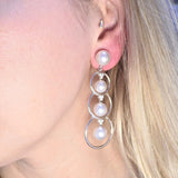 Assael South Sea Pearl Diamond Gold Long Drop Earrings